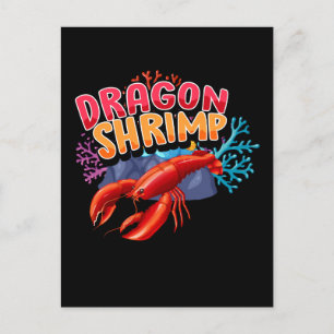 Lobster Cartoon Character Dragon Shrimp Banner Des Holiday Postcard