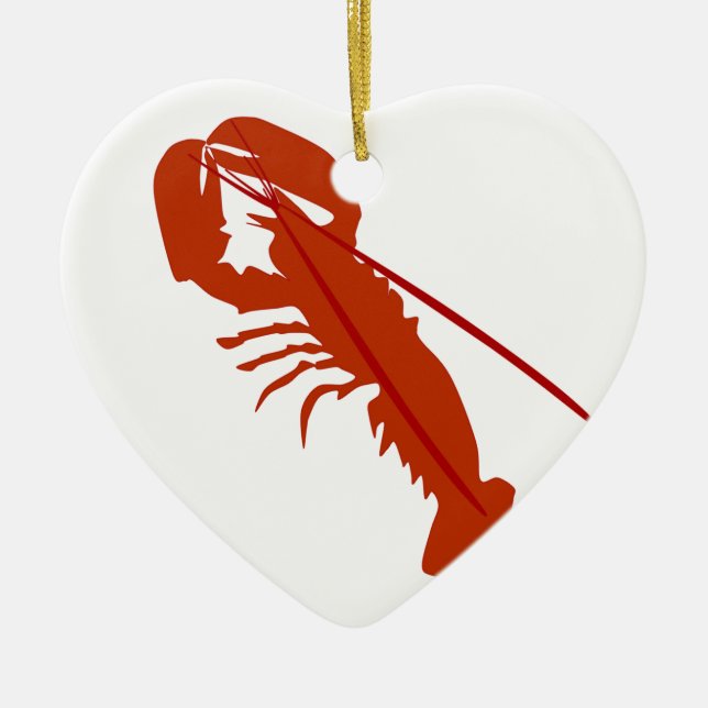 Lobster Ceramic Ornament (Front)