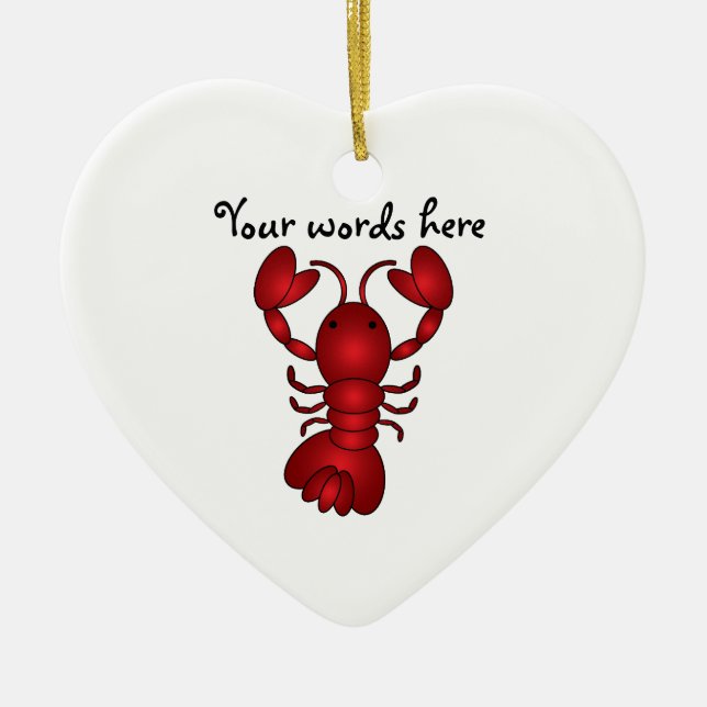 Lobster Ceramic Ornament (Front)