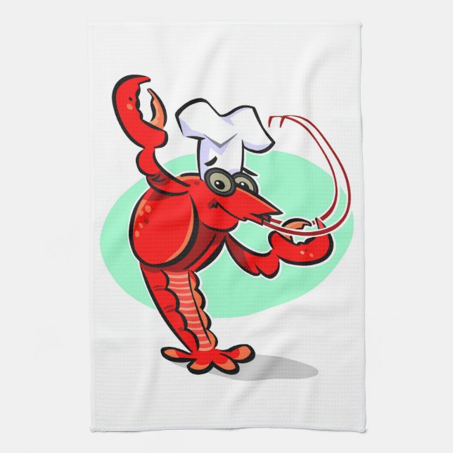 Lobster Chef Kitchen Towel (Vertical)