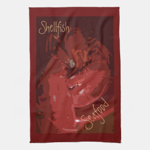Lobster Claws Shellfish Seafood Kitchen Towel