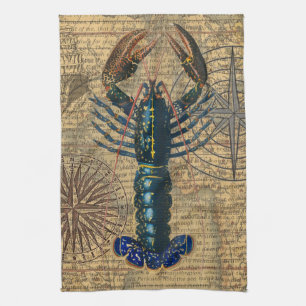 Lobster Crawfish Shellfish Seafood Ocean Kitchen Towel