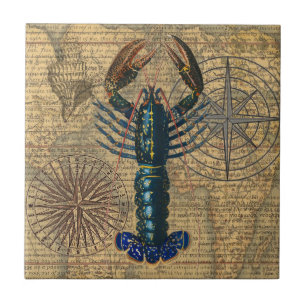 Lobster Crawfish Shellfish Seafood Ocean Tile