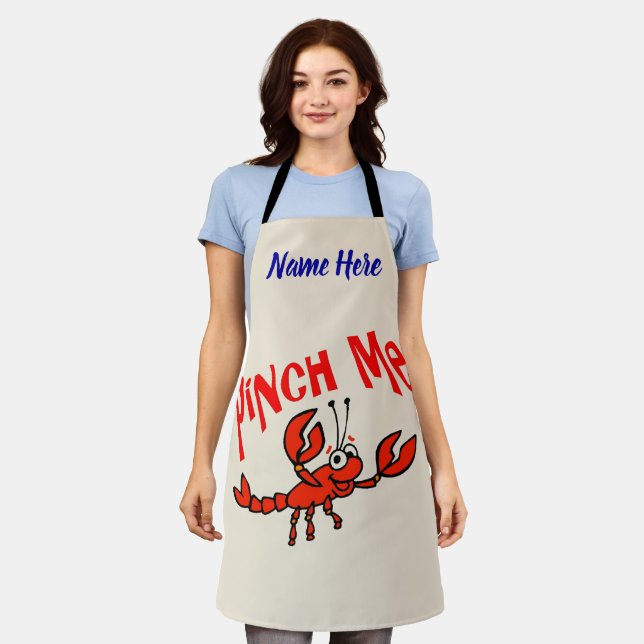 Lobster, Crayfish, Crawfish add text, Apron (Worn)