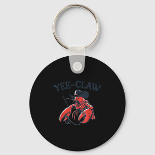 Lobster Crayfish Yee Claw Funny Crawfish Pun Men W Keychain