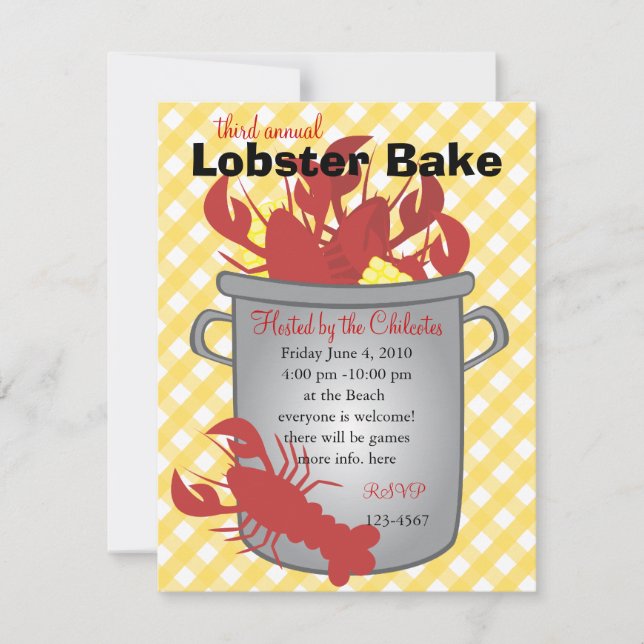 Lobster Dinner Invitation (Front)