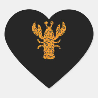 Lobster Easy Halloween Outfit Crayfish Lazy Heart Sticker