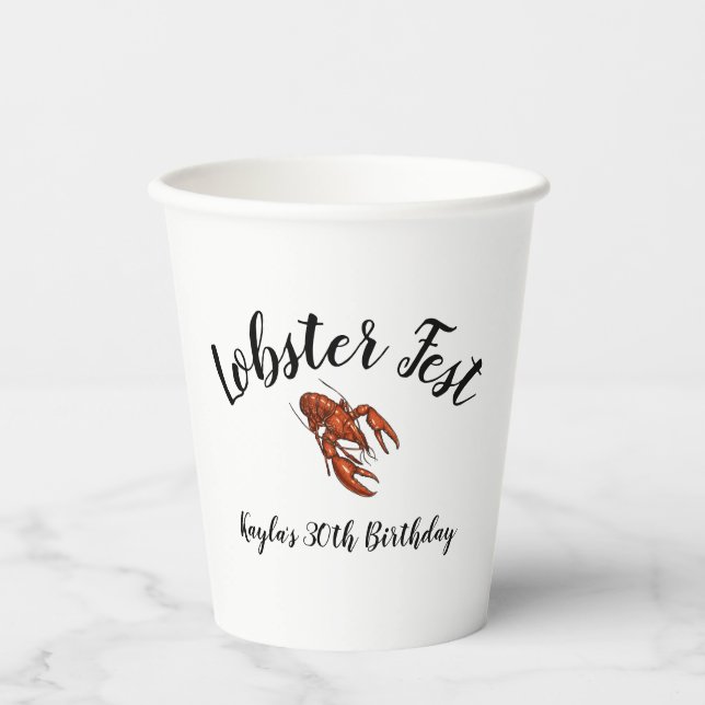 Lobster Fest Paper Cups (Front)