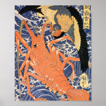 Lobster Fight - Utagawa Kuniyoshi