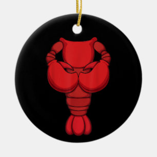 Lobster for Halloween Lobster Animal Cosplay Ceramic Ornament