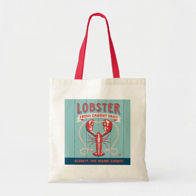 Lobster Fresh Caught Daily | Maine Tote Bag (Front)