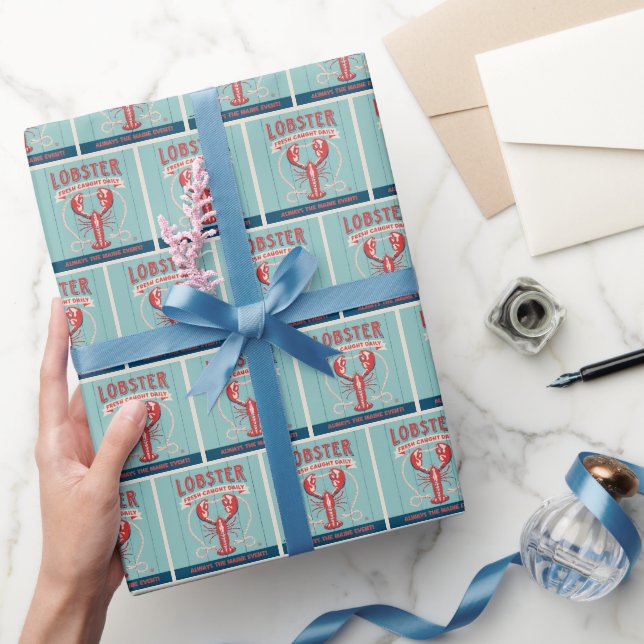 Lobster Fresh Caught Daily | Maine Wrapping Paper (Gifting)