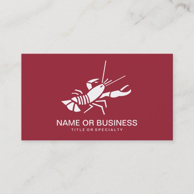 lobster icon business card (Front)