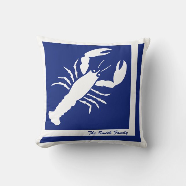 Lobster Image Personalized American MoJo Pillow (Front)