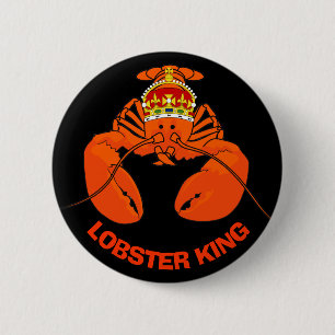 Lobster King 2 Inch Round Button
