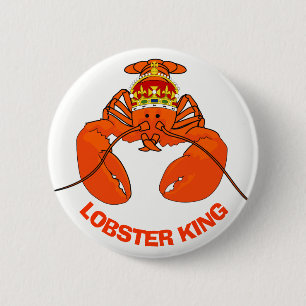 Lobster King 2 Inch Round Button