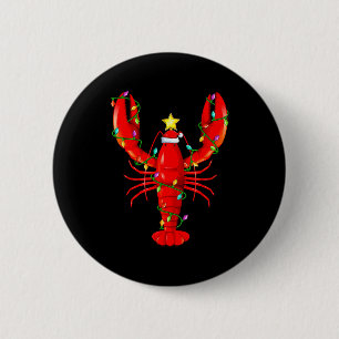 Lobster Lighting Xmas Tree Matching Lobster Christ 2 Inch Round Button