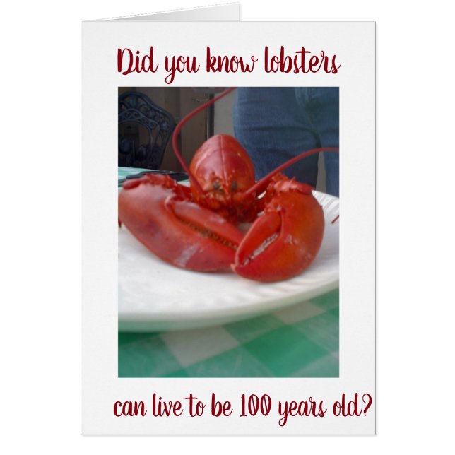 LOBSTER LIVES TO BE "100" = HAPPY **50th** HUMOR (Front)