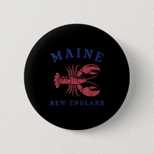 Lobster Maine New England Cool Seafood Lover Men W 2 Inch Round Button