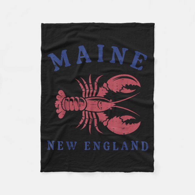 Lobster Maine New England Cool Seafood Lover Men W Fleece Blanket (Front)