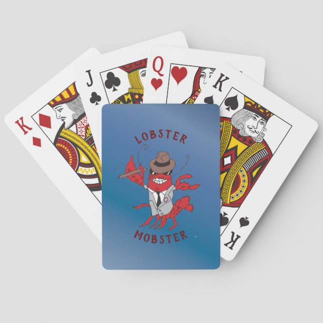 Lobster Mobster 🦞 Funny Cartoon Gangster Playing Cards (Back)