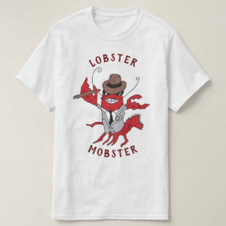 Lobster Mobster 🦞 Funny Cartoon Gangster  T-Shirt