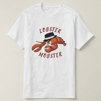 Lobster Mobster 🦞 Wide-Eyed Cute Cartoon Gangster T-Shirt