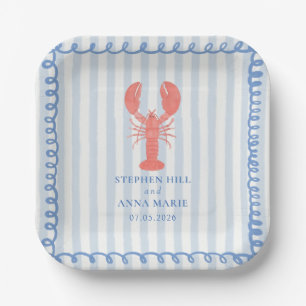 Lobster Nautical Wedding Paper Plates