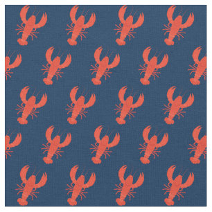 Lobster Navy Blue Fabric