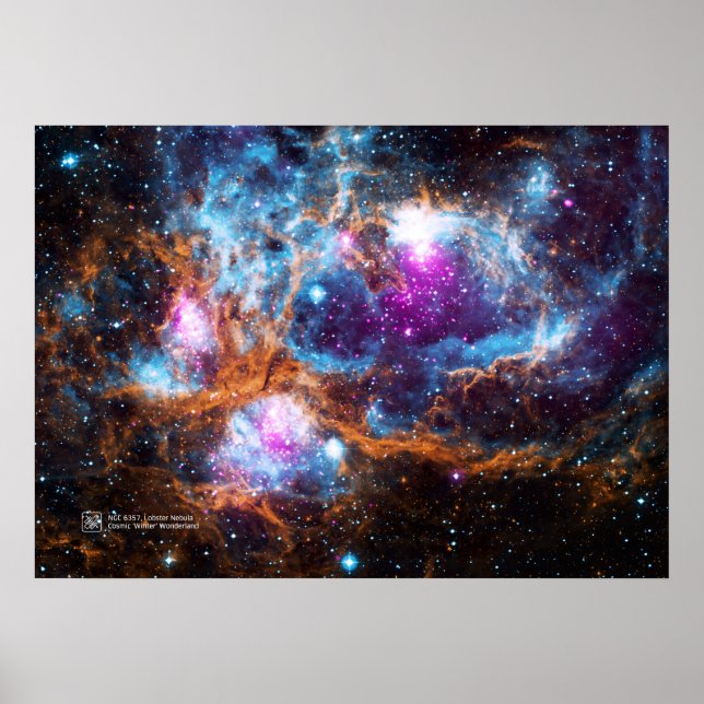 Lobster Nebula, NGC 6357 - Cosmic 'Winter' Wonderl Poster (Front)