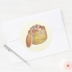 Lobster Newburg Newberg Retro Seafood Vol-Au-Vent Classic Round Sticker