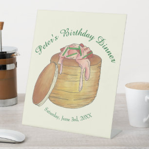 Lobster Newburg Newberg Seafood Dish Dinner Party Pedestal Sign