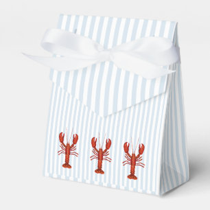 Lobster Painting Blue Stripe Preppy Favor Box