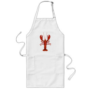 Lobster Painting Coastal Beach Long Apron