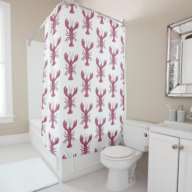 Lobster Painting Nautical Coastal Pattern (In Situ)