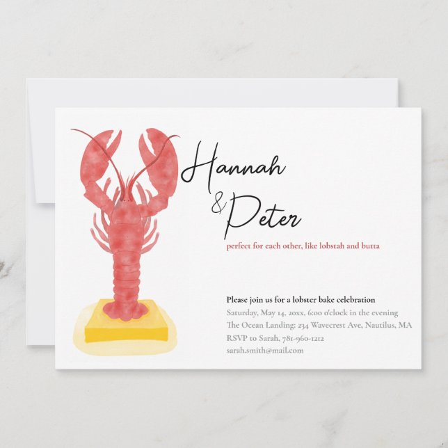 Lobster Party Invitation (Front)