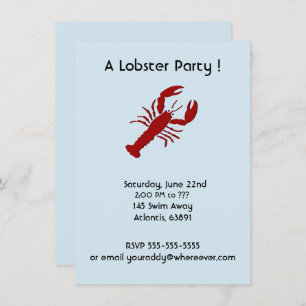 Lobster Party Invitations