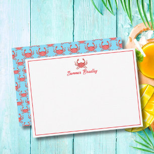 Lobster Pattern Personalized  Card