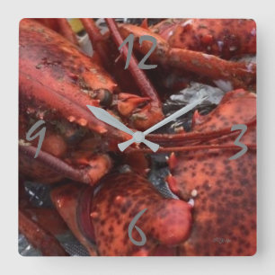 Lobster Photography Art Square Wall Clock