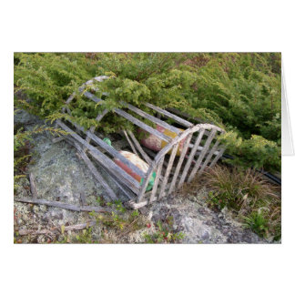 Lobster pot and bobbers, Maine, USA
