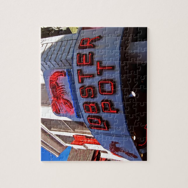 Lobster Pot Neon Sign Jigsaw Puzzle (Vertical)