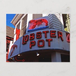 Lobster Pot Neon Sign Postcard