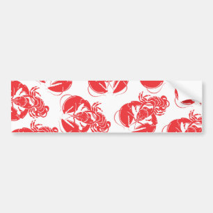 lobster print bumper sticker