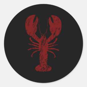 Lobster Print Classic Round Sticker