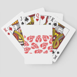 lobster print playing cards