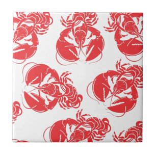 lobster print tile