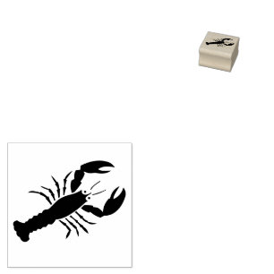 Lobster Red Crustacean Love 4Joanie Rubber Stamp