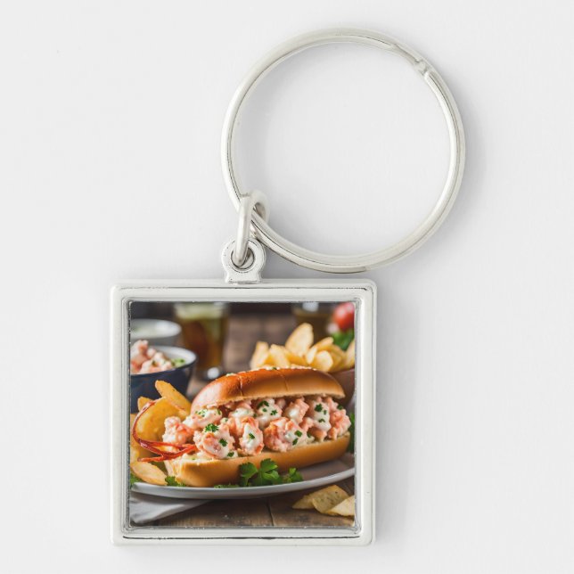 Lobster Roll And Potato Chips Keychain (Front)