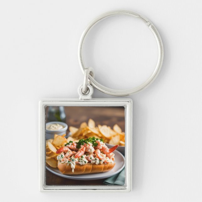 Lobster Roll and Potato Chips Keychain (Front)