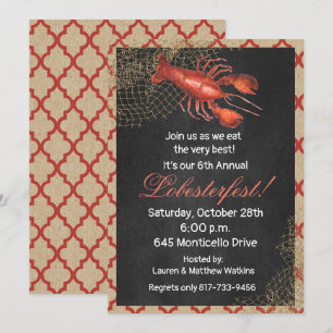 Lobster Seafood Boil Party Invitation